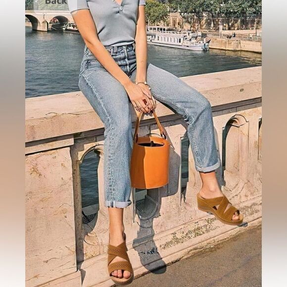 Shibever Bohemian Hollow Out Slip On Wedge Platform Sandals/slides - Picture 11 of 13